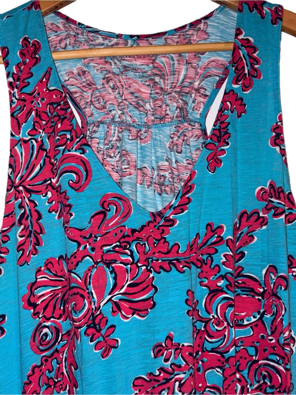 Lilly Pulitzer Mills Maxi Dress Searulean Blue Rhode Island Reef Medium - Picture 3 of 7